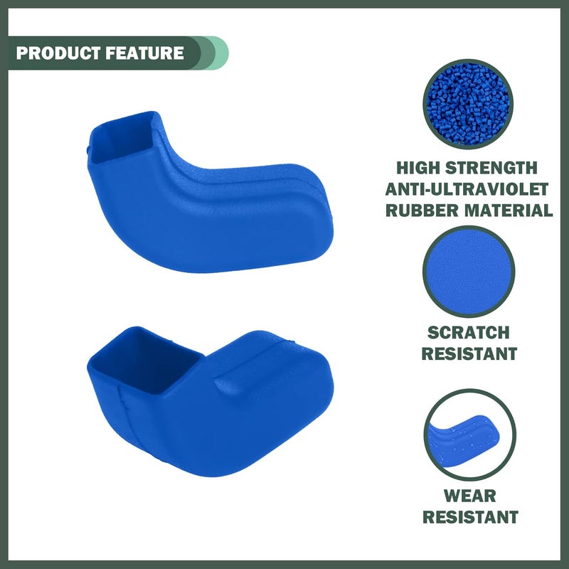 Phamyor Blue Factory Bumper Tow Hook Covers Fit for Jeep Wrangler JK JL & Gladiator JT 2007-2023 Front Bumper, Add Cushioned Grip to Tow Strap Recovery, Protect from Scuffs and Scratches, 2Pcs - Image 3